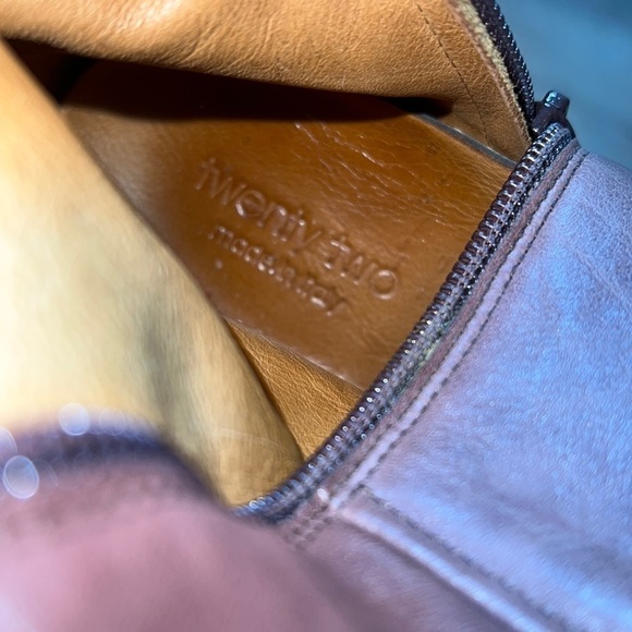 Twenty Two Made in Italy Brown Leather Boots Size 37.5/7.5 - Picture 5 of 9